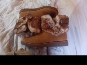 Bebe women's fur boots