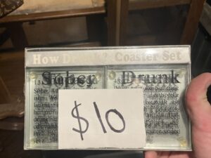 How drunk glass drinking coasters?